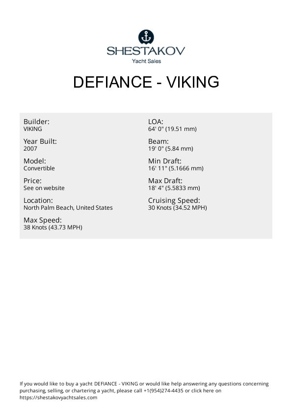 Defiance - Convertible - 2007