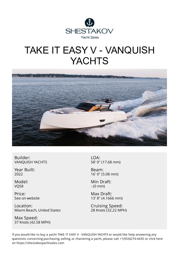 TAKE IT EASY V - VQ58 - 2022