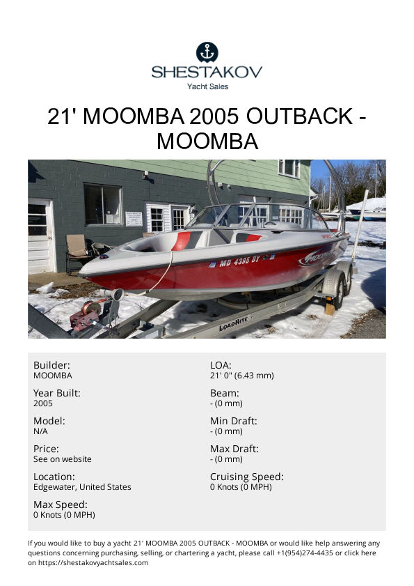 21' Moomba 2005 Outback - undefined - 2005