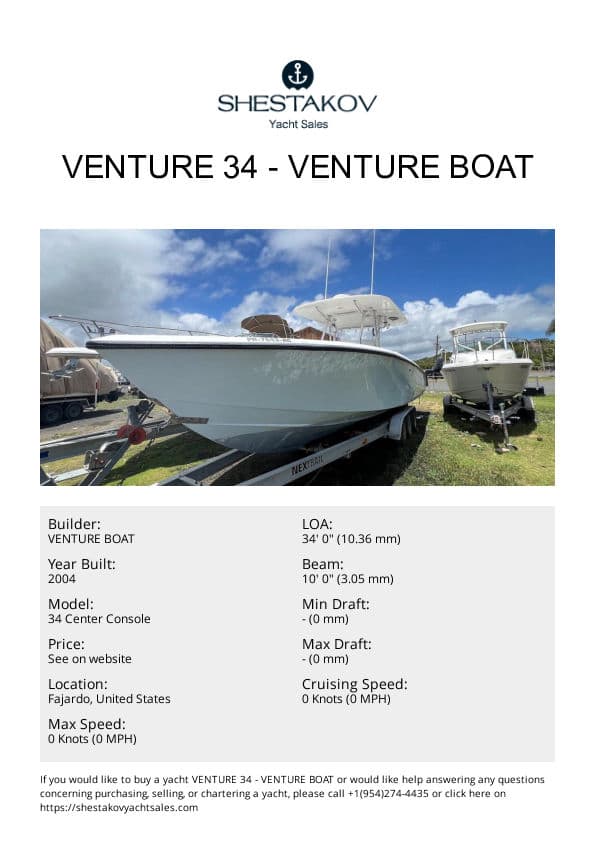 Venture 34 - 34 Center Console - 2004