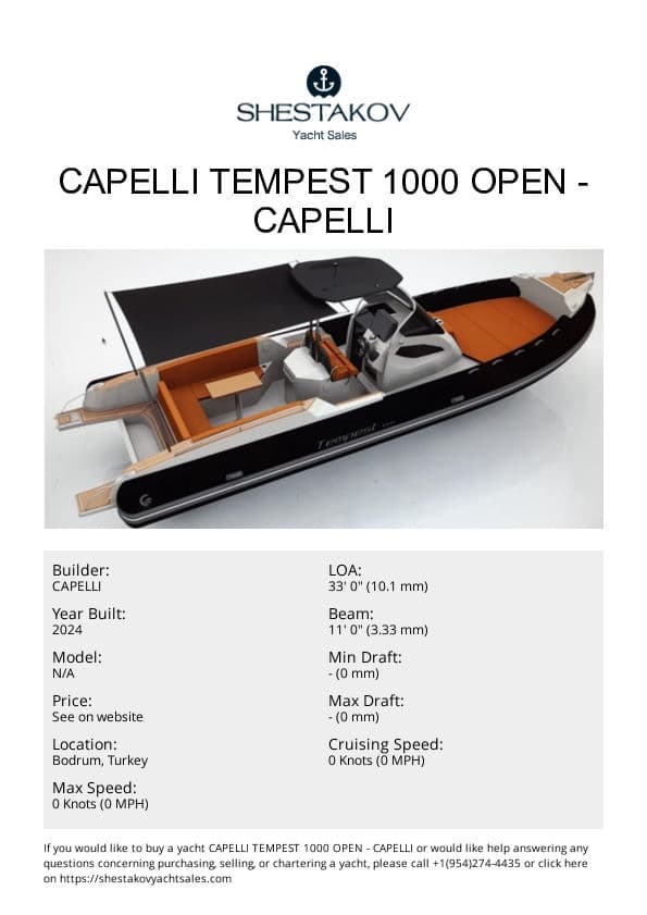 CAPELLI TEMPEST 1000 OPEN - undefined - 2024