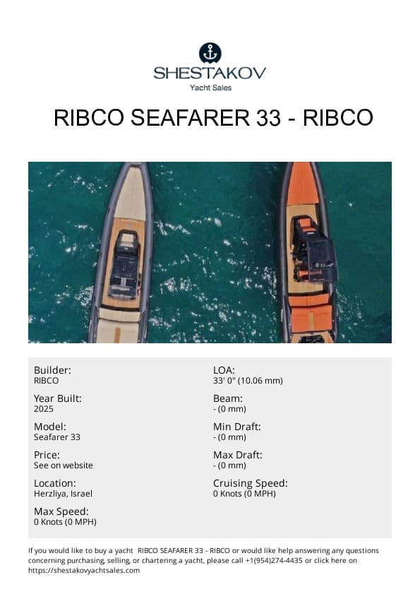  Ribco Seafarer 33 - Seafarer 33 - 2025