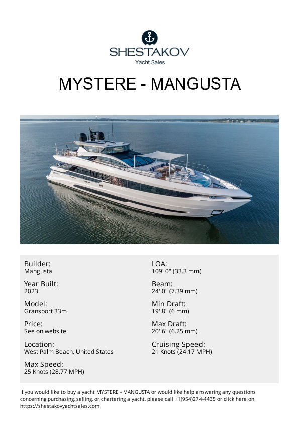 MYSTERE - Gransport 33m - 2023