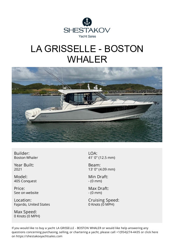 LA GRISSELLE - 405 Conquest - 2021