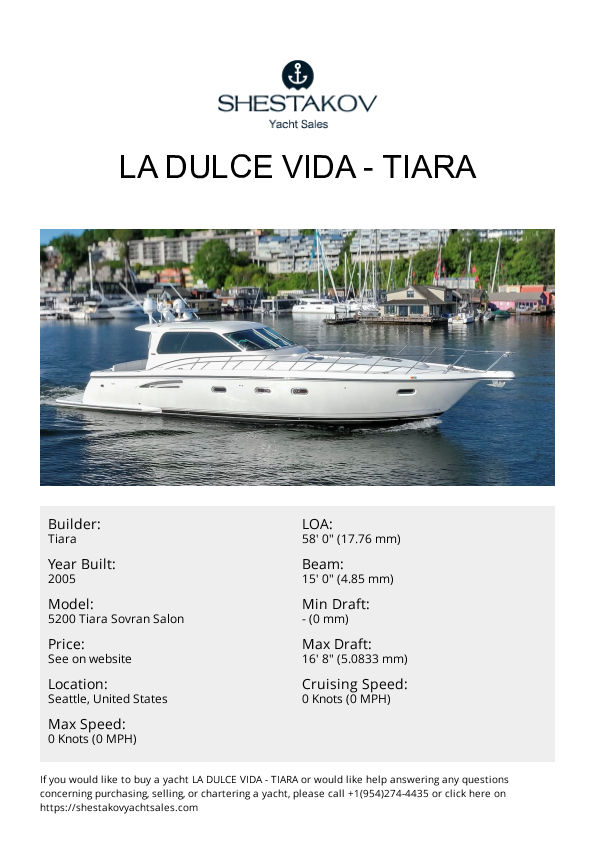 La Dulce Vida - 5200 Tiara Sovran Salon - 2005