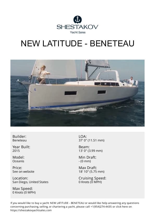 NEW LATITUDE - Oceanis - 2016