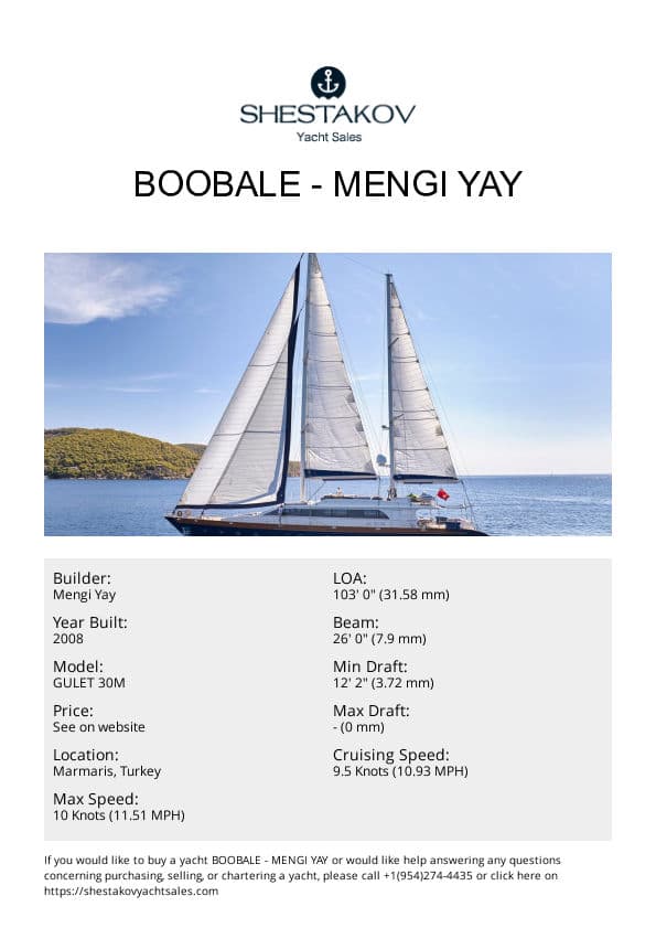BOOBALE - GULET 30M - 2008