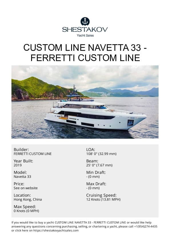 Custom Line Navetta 33 - Navetta 33 - 2019