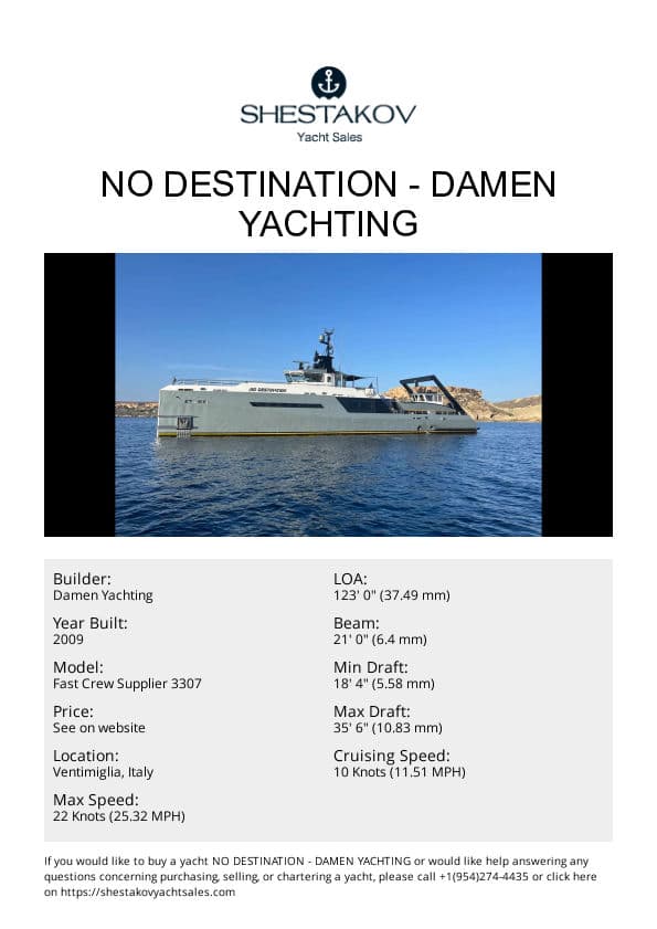 NO DESTINATION - Fast Crew Supplier 3307 - 2009