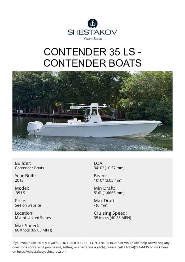 Contender 35 LS -  35 LS - 2013