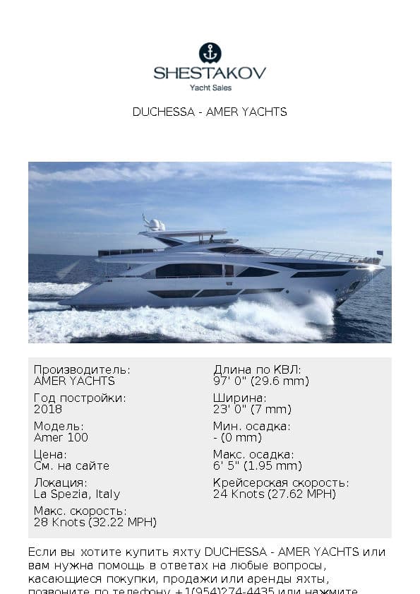 Duchessa - Amer 100 - 2018