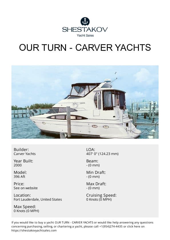 OUR TURN - 396 Aft - 2001