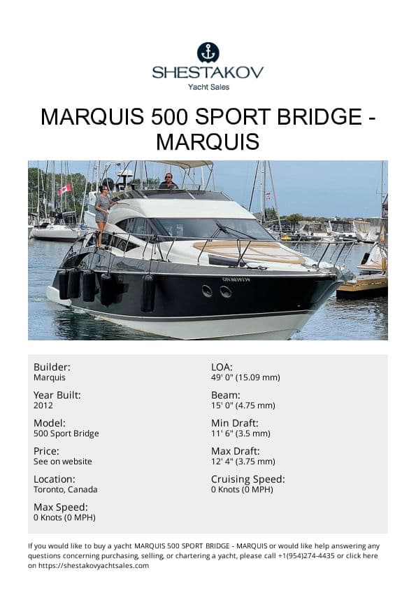Marquis 500 Sport Bridge - 500 Sport Bridge - 2012