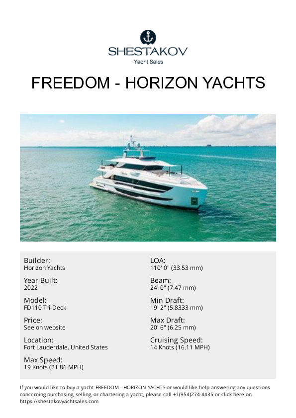 FREEDOM - FD110 Tri-Deck - 2023