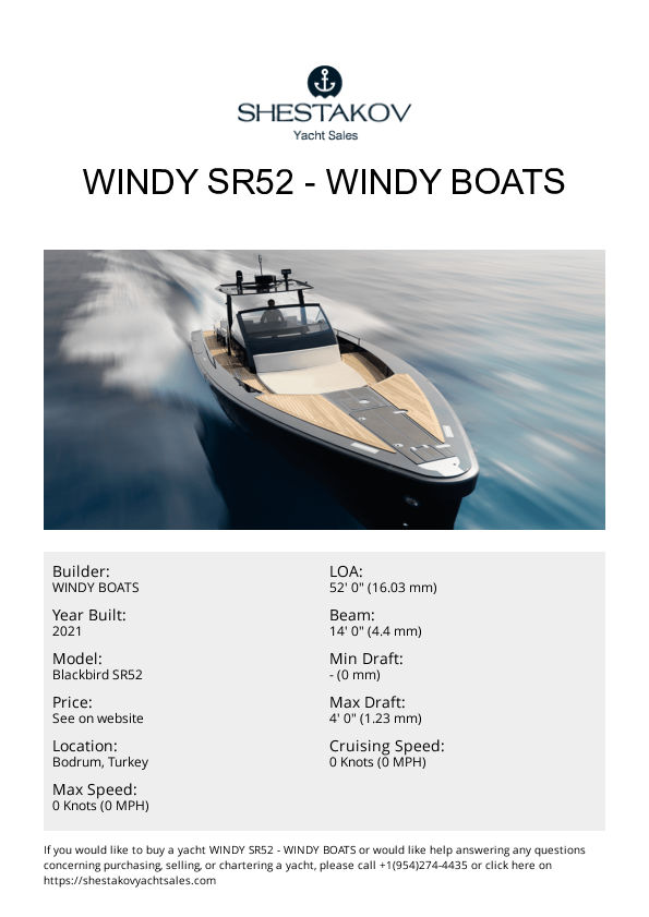Windy SR52 - Blackbird SR52 - 2021