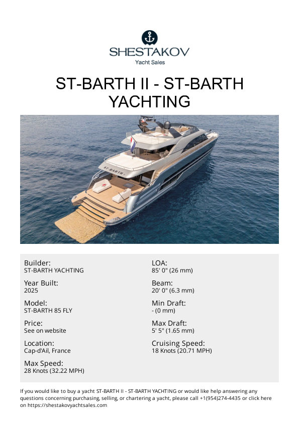 ST-BARTH II - ST-BARTH 85 FLY - 2025