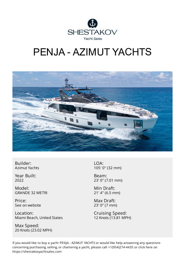 PENJA - GRANDE 32 METRI - 2023