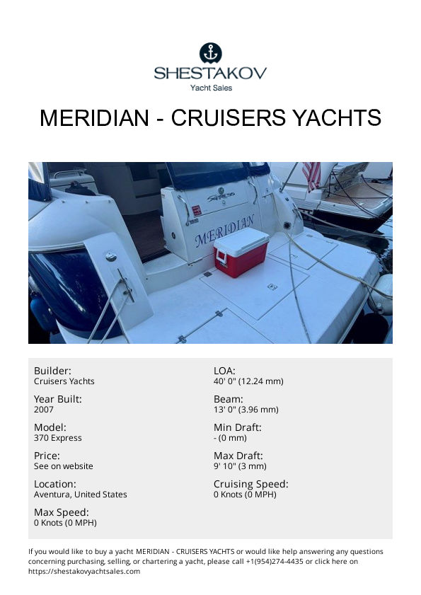 Meridian - 370 Express - 2007