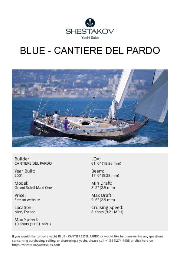 BLUE - Grand Soleil Maxi One - 2001