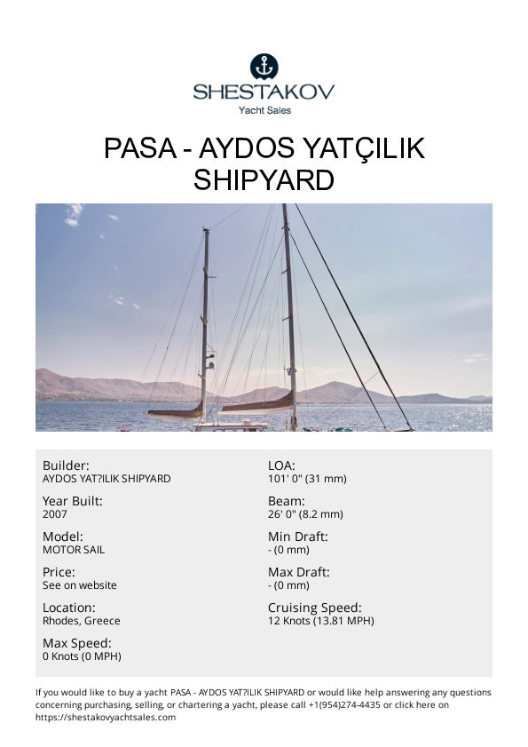 PASA - MOTOR SAIL - 2008