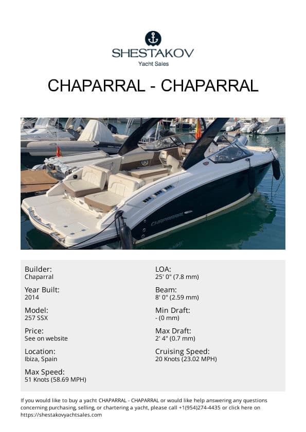 Chaparral - 257 SSX - 2014