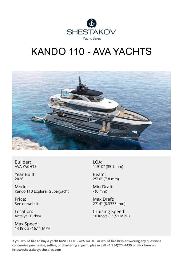 Kando 110 - Kando 110 Explorer Superyacht - 2026