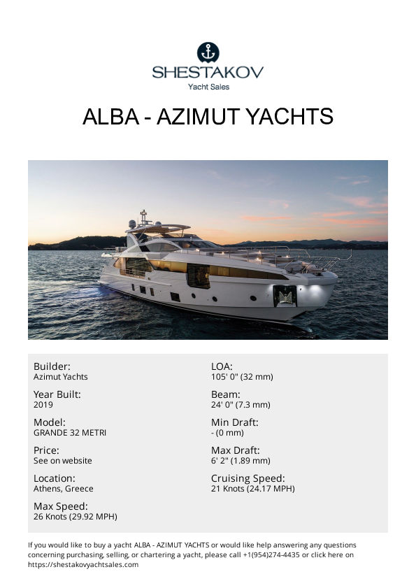 ALBA - GRANDE 32 METRI - 2019