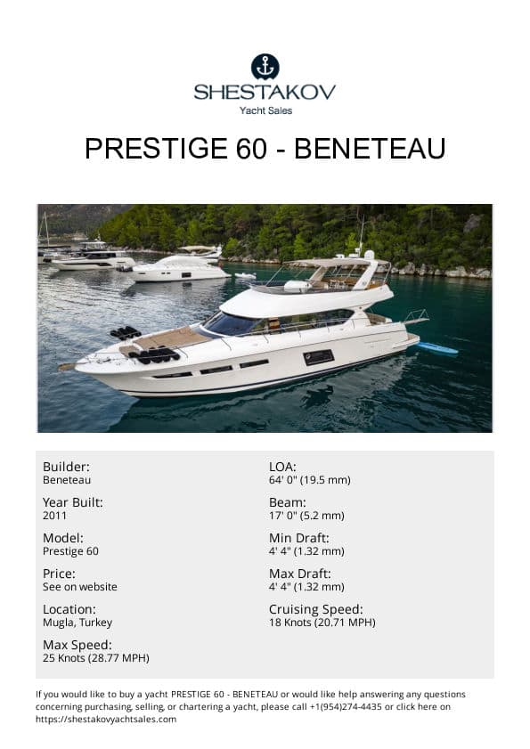 PRESTIGE 60 - Prestige 60 - 2011
