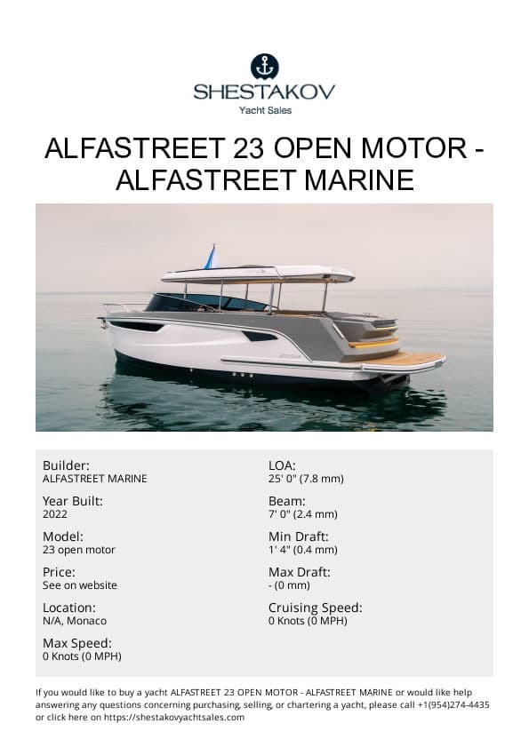 Alfastreet 23 open motor - 23 open motor - 2022