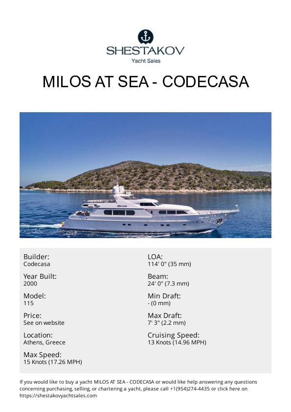 MILOS AT SEA - 115 - 2000