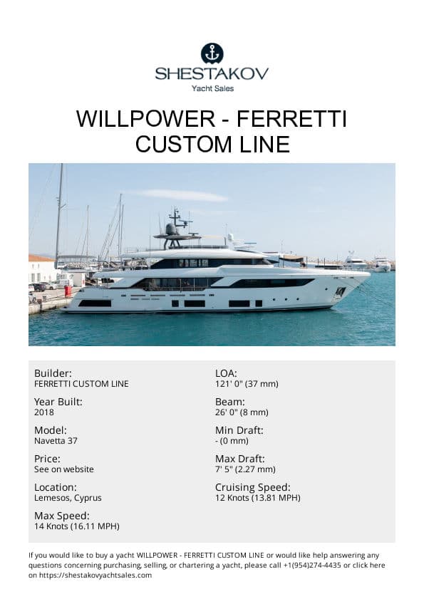 WILLPOWER - Navetta 37 - 2018