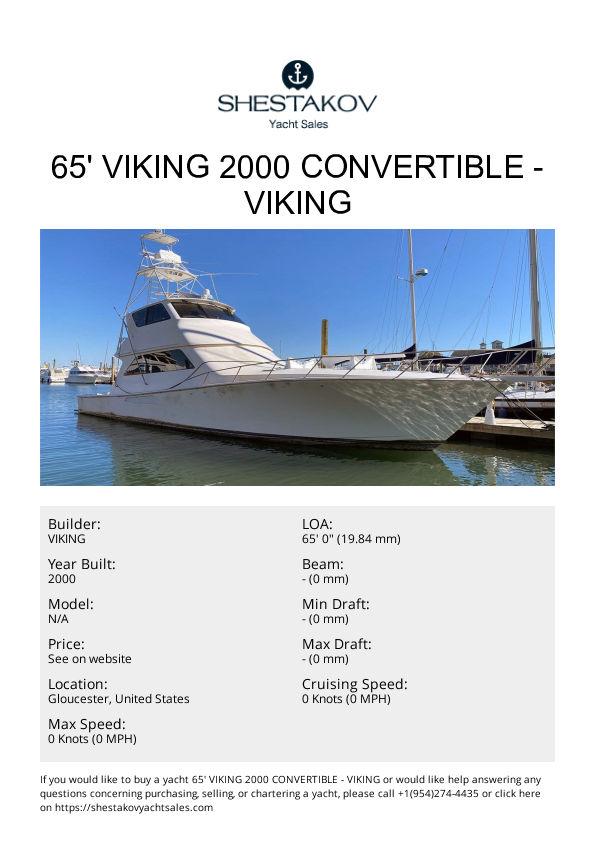 65' Viking 2000 Convertible - undefined - 2000