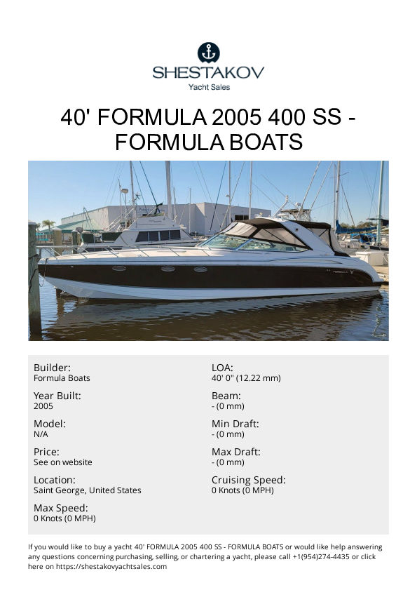 40' Formula 2005 400 SS - undefined - 2005