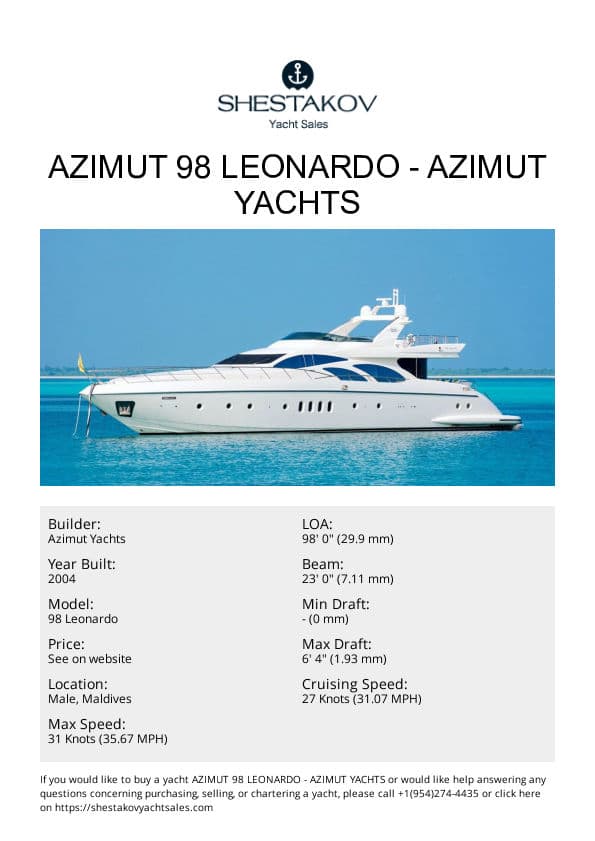 Azimut 98 Leonardo - 98 Leonardo - 2004