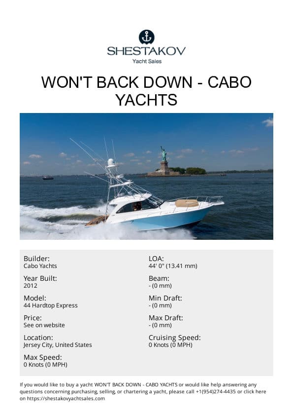 Won't Back Down - 44 Hardtop Express - 2012