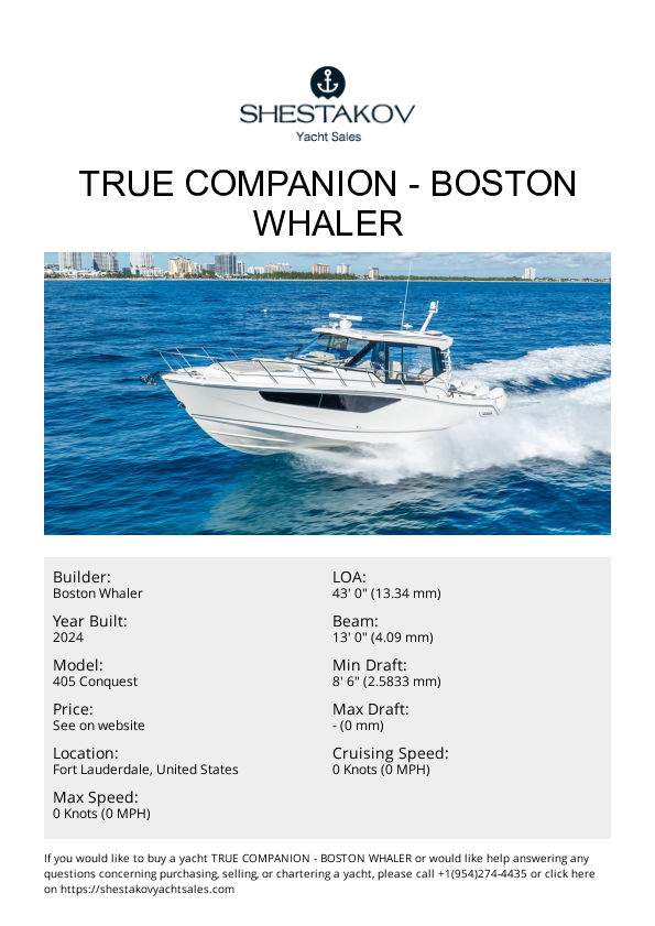 True Companion - 405 Conquest - 2024