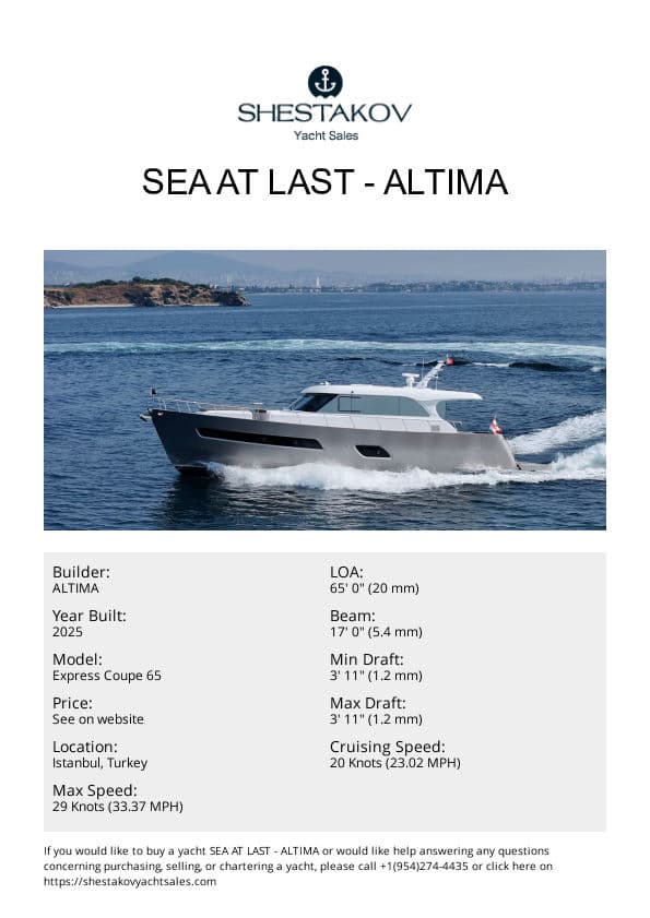 Sea at Last - Express Coupe 65 - 2025