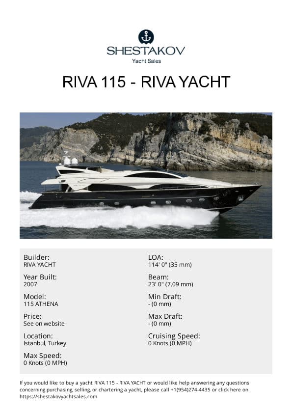 RIVA 115 - 115 ATHENA - 2007