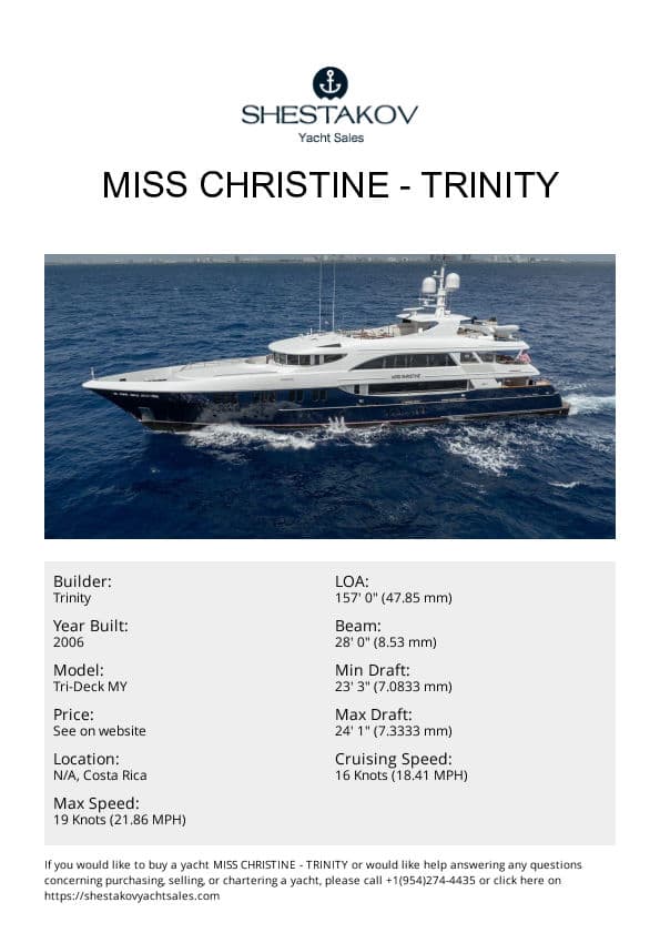 MISS CHRISTINE - Tri-Deck MY - 2006