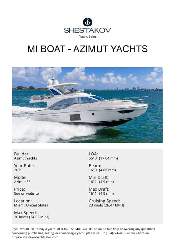 MI BOAT - Azimut 55 - 2019