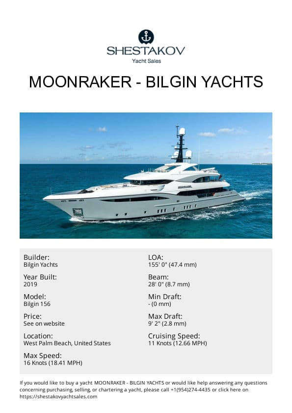 MOONRAKER - Bilgin 156 - 2019