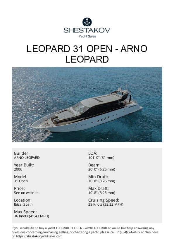 LEOPARD 31 OPEN - 31 Open - 2006
