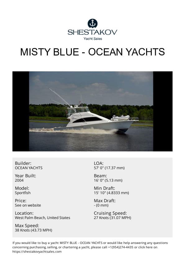 Misty Blue - Sportfish - 2004