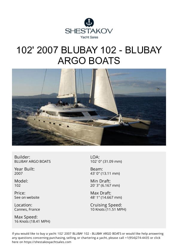 102' 2007 Blubay 102 - 102 - 2007