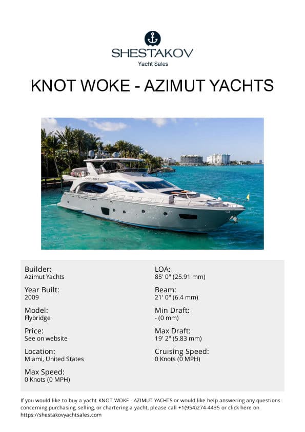 Knot Woke - Flybridge - 2009