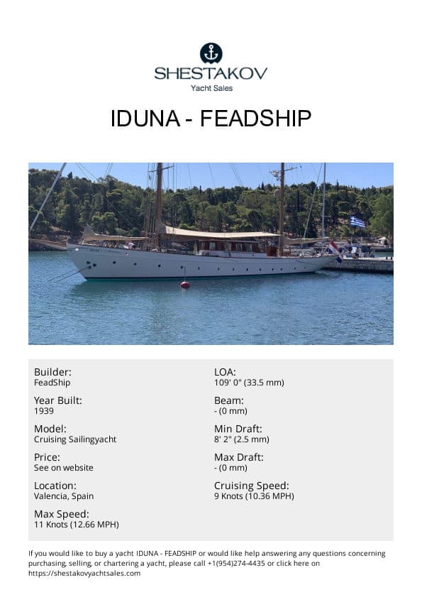 Iduna - Cruising Sailingyacht - 1946