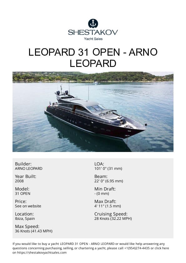 LEOPARD 31 OPEN - 31 OPEN - 2008