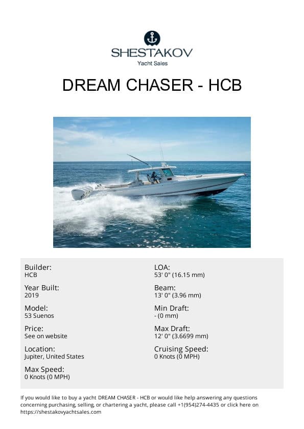 DREAM CHASER - 53 Suenos - 2019