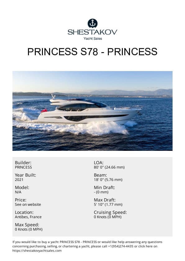 Princess S78 - undefined - 2021