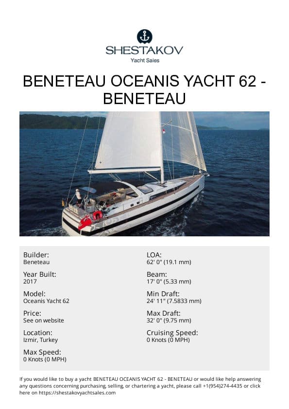 Beneteau Oceanis Yacht 62 - Oceanis Yacht 62 - 2017